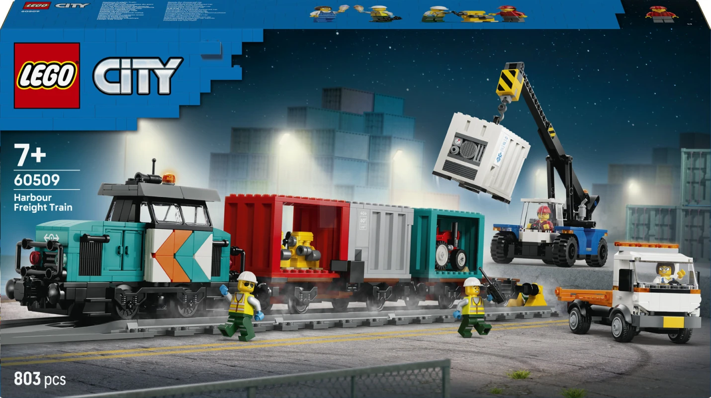 LEGO&reg; 60509 Harbor Freight Train with Crane & Truck