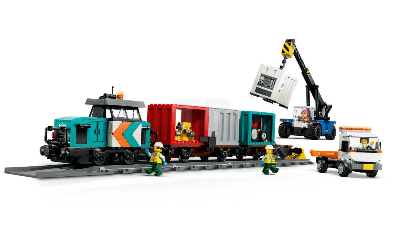 LEGO&reg; 60509 Harbor Freight Train with Crane & Truck