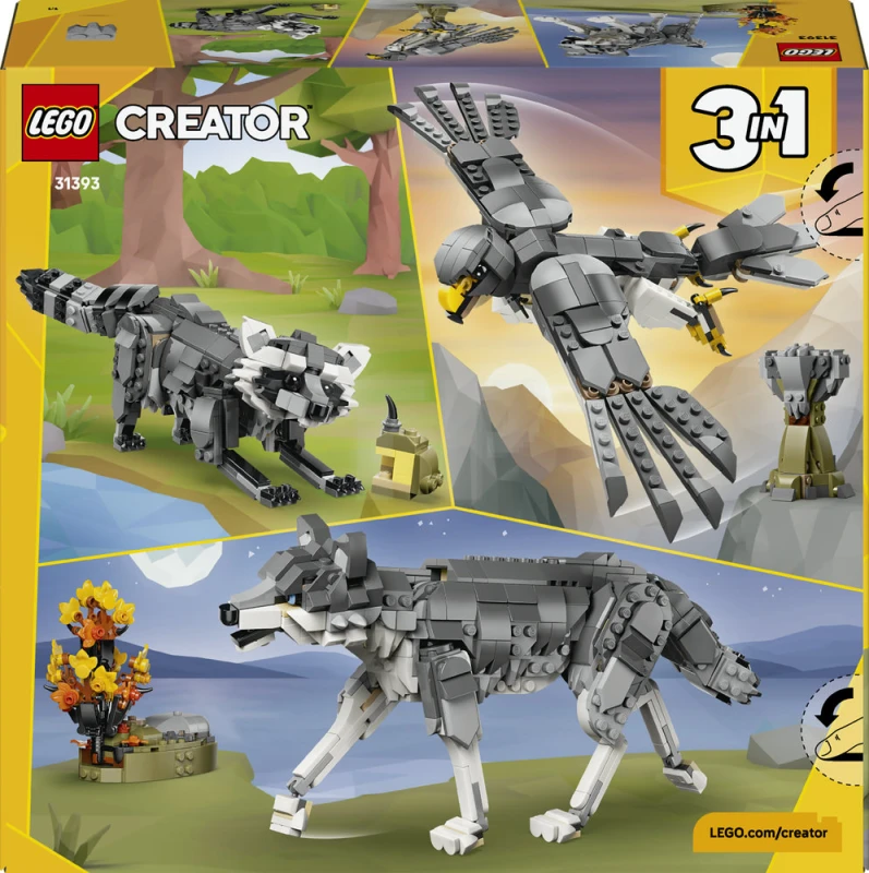 LEGO&reg; 31393 Forest Animals: Gray Wolf