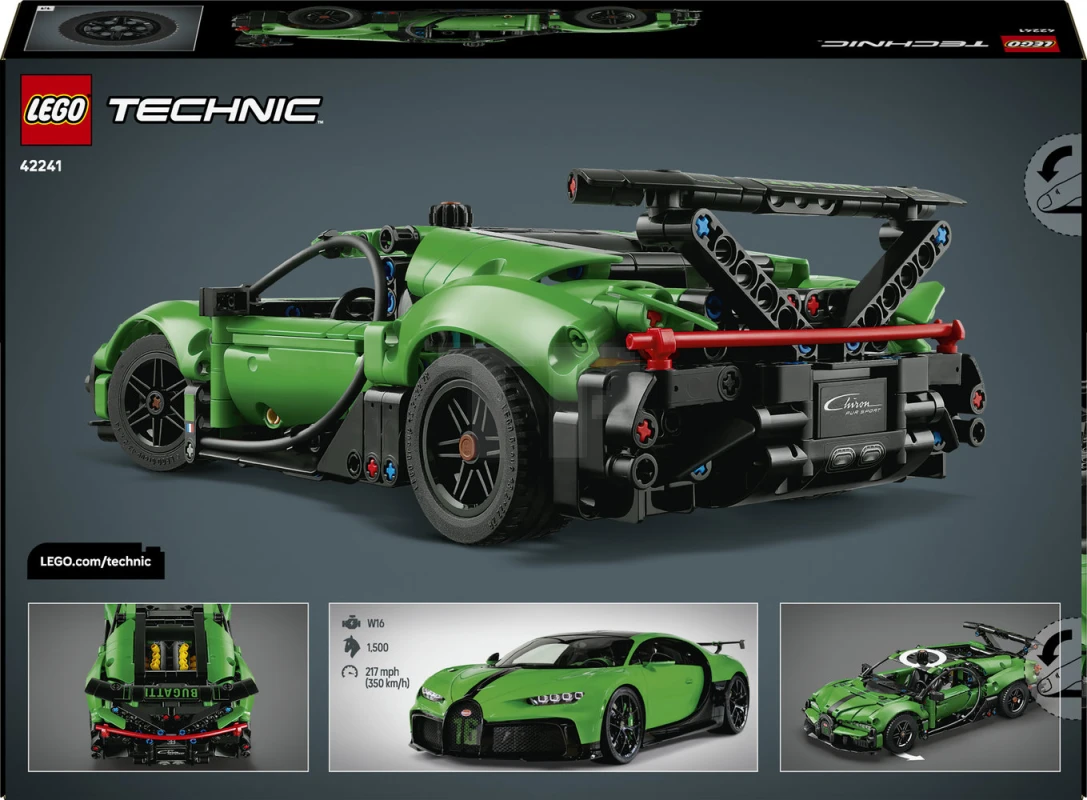 LEGO&reg; 42241 Green Bugatti Chiron Pur Sport Hypercar