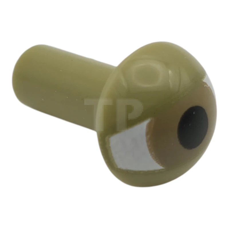 LEGO&reg; 6670420 - 7768pb01 - Bar   1L with Rounded End (Dome Top) with White Eye with Dark Tan Iris and Black Pupil Pattern (SW Yoda Eye)