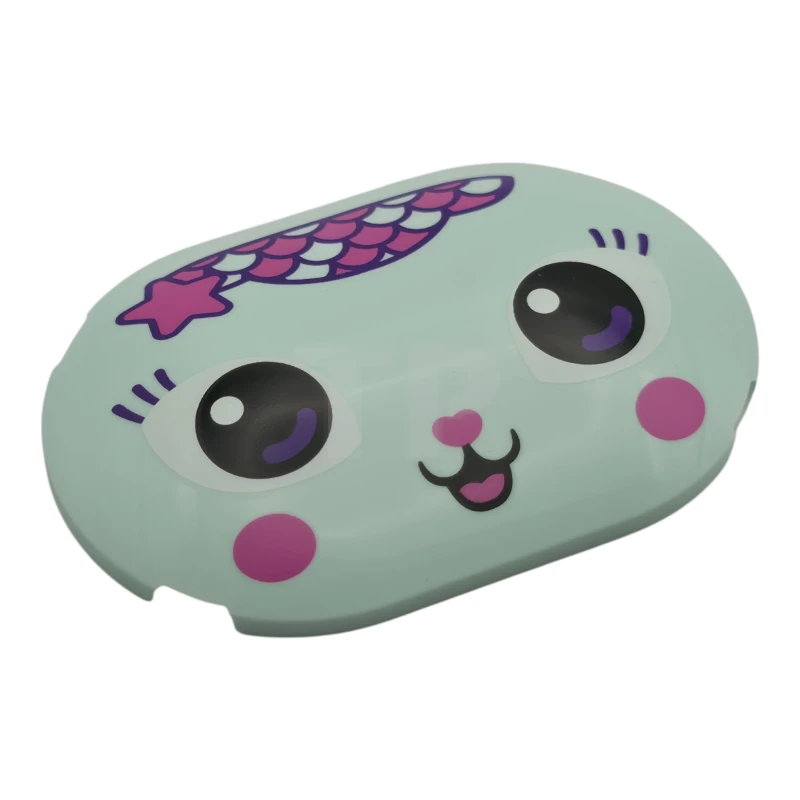 LEGO&reg; 6632160 - 7871pb01 - Brick, Round 4 x 6 x 2/3 Oval with Curved Top with Magenta Star, Scales, Cheeks and Tongue, Dark Pink Nose Pattern (Mercat)