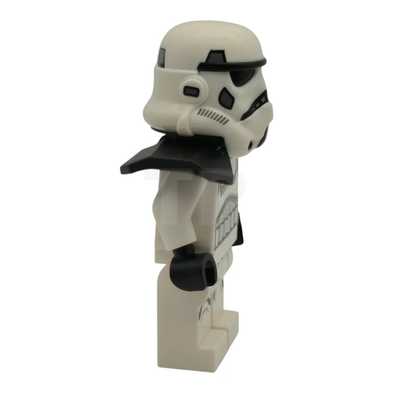 LEGO&reg; sw1525 Imperial Stormtrooper - Dual Molded Helmet with Light Bluish Gray Panels on Back, Black Pauldron, Shoulder Belts, Medium Nougat Head