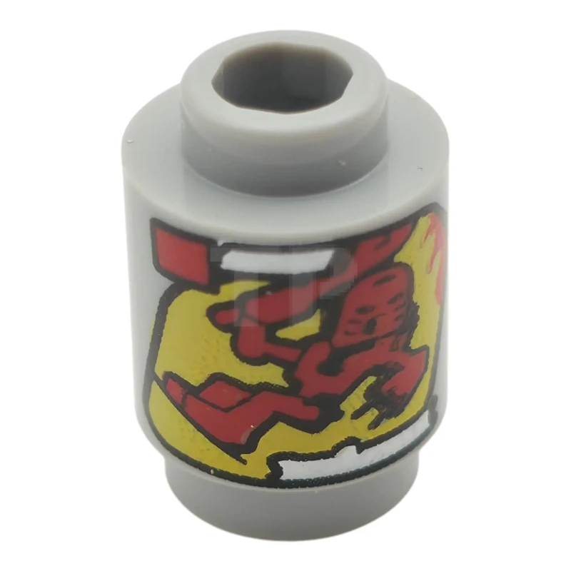 LEGO&reg;  - 3062pb089 - Mattone rotondo 1 x 1 con motivo del contenitore di Toa Tahu della serie Bionicle 8534-1