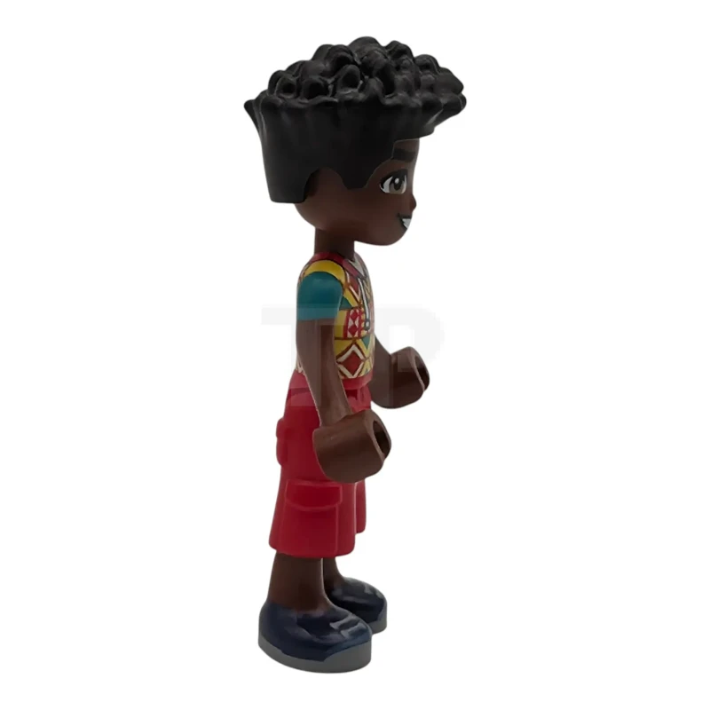 LEGO&reg; frnd768 Friends Zac - Yellow Top with Geometric Shapes, Red Cropped Trousers, Dark Blue Shoes