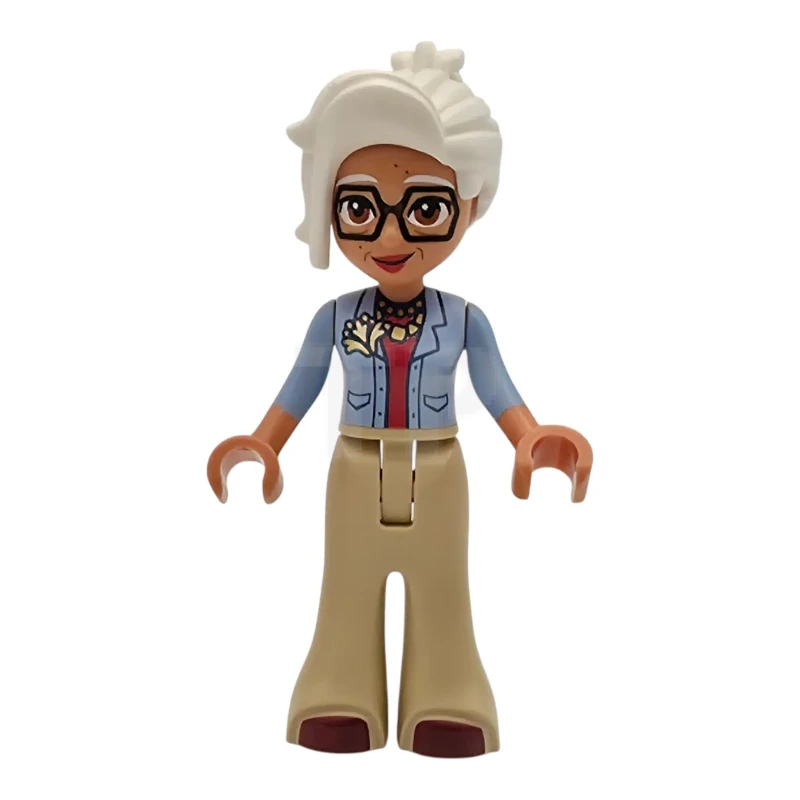 LEGO&reg; frnd770 Friends Renee - Light Blue Jacket, Tan Trousers Bell-Bottoms, Dark Red Shoes