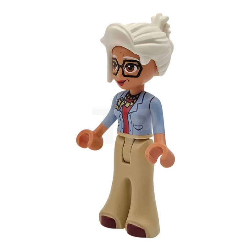 LEGO&reg; frnd770 Friends Renee - Light Blue Jacket, Tan Trousers Bell-Bottoms, Dark Red Shoes