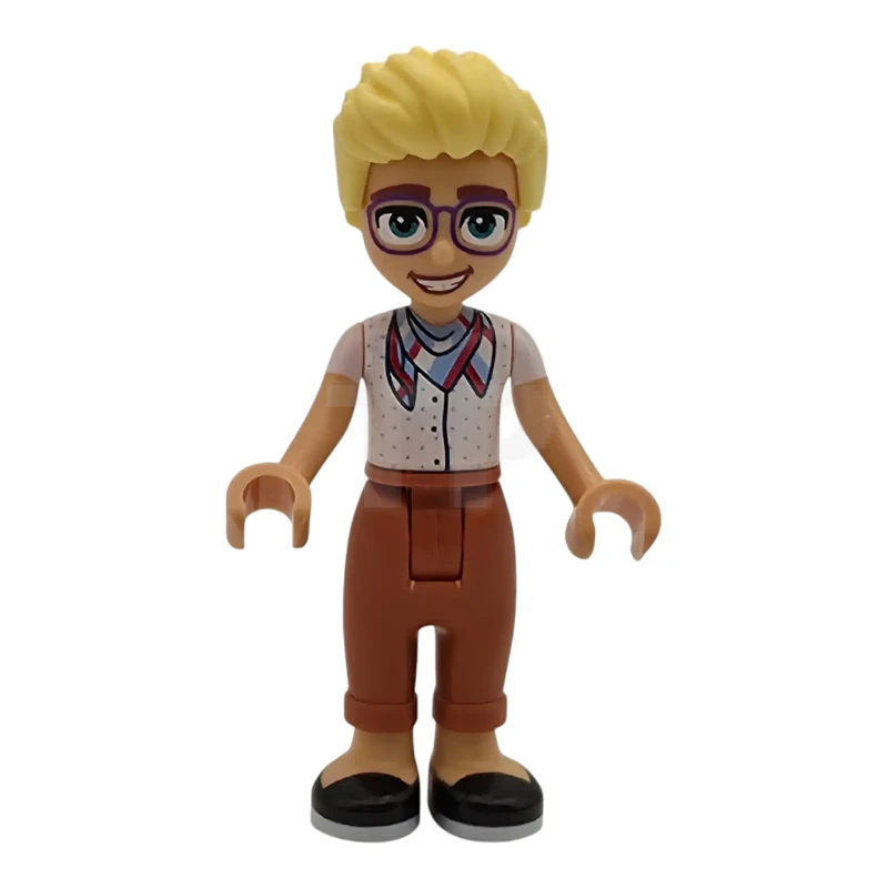 LEGO&reg; frnd769 Friends Olly - White Shirt with Bandana, Dark Orange Trousers, Black Shoes