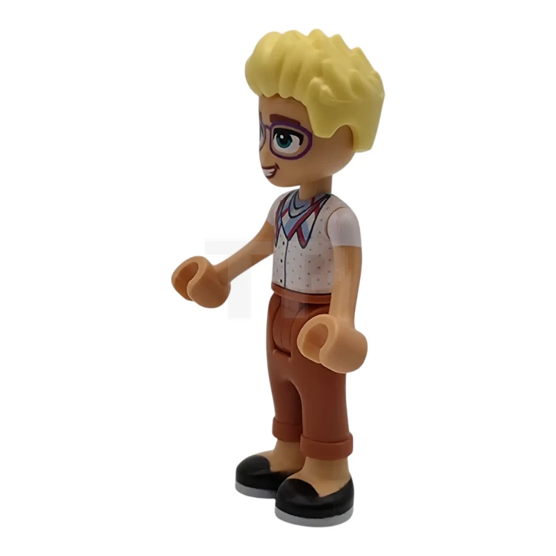 LEGO&reg; frnd769 Friends Olly - White Shirt with Bandana, Dark Orange Trousers, Black Shoes