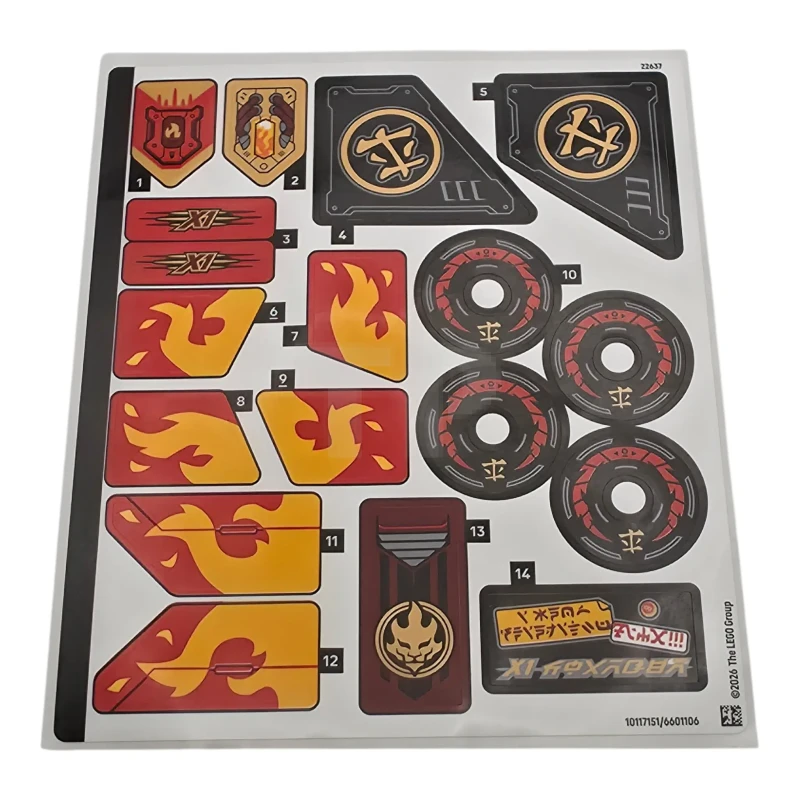 LEGO&reg; 6601106 - Sticker Sheet for Set 71867 - (10117151/6601106)