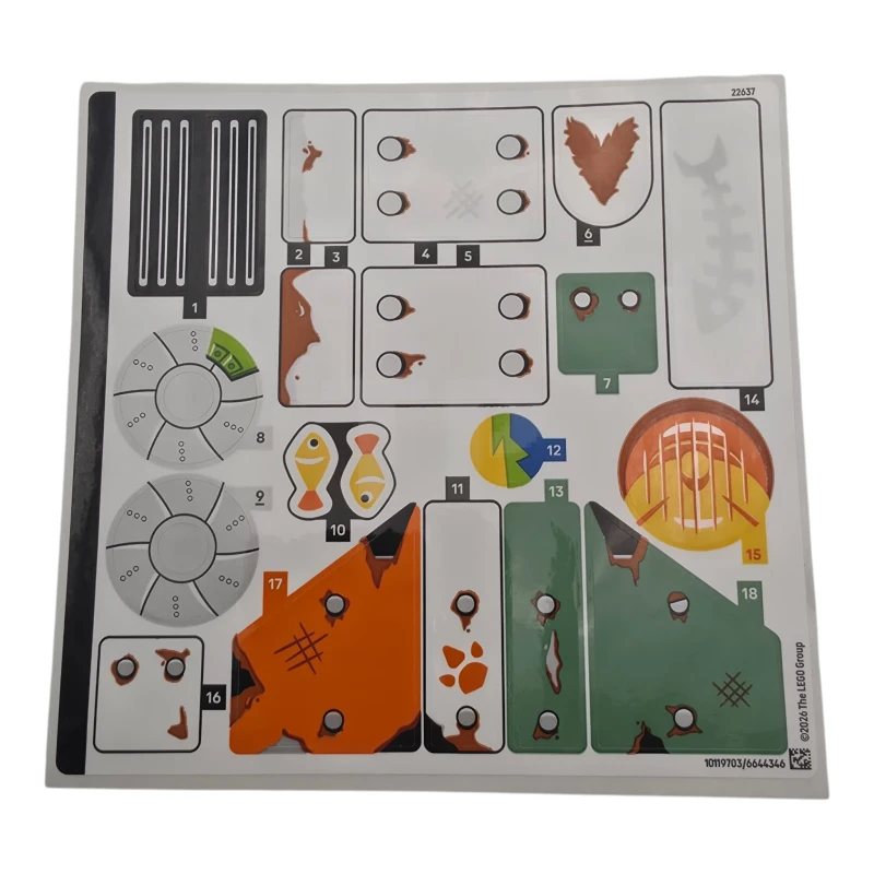 LEGO&reg; 6644346 - Sticker Sheet for Set 77081 - (10119703/6644346)