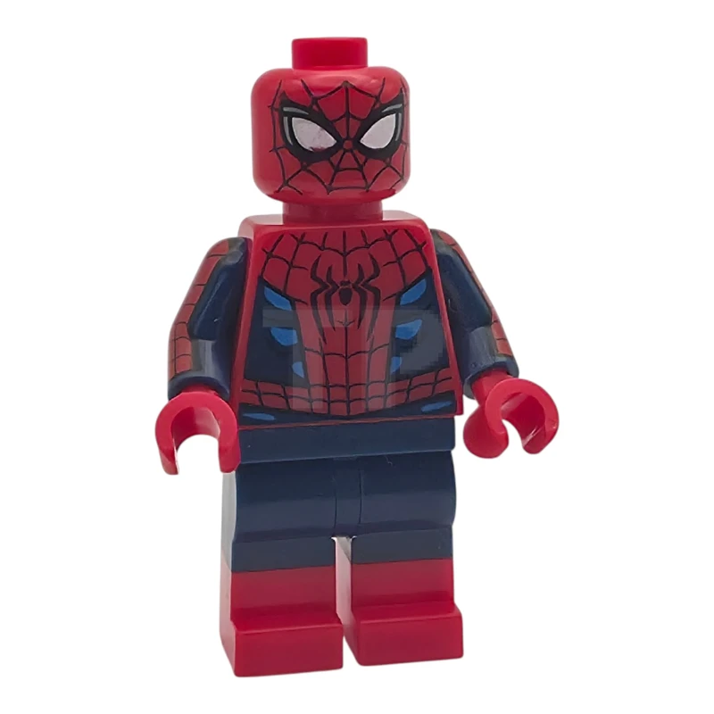 LEGO&reg; sh1134 Spider-Man - Tuta con riflessi azzurro scuro, braccia stampate in blu scuro, stivali rossi
