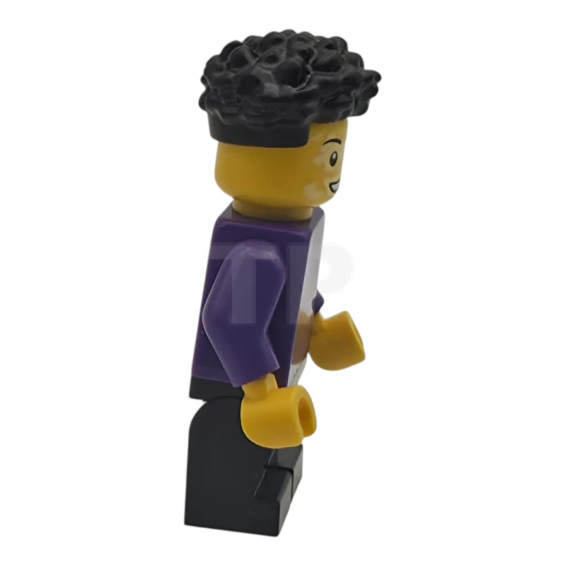 LEGO&reg; cty2005 Child - Boy, Dark Purple Tracksuit, Black Medium Legs, Coiled Hair