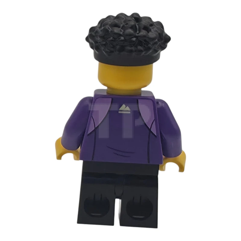 LEGO&reg; cty2005 Child - Boy, Dark Purple Tracksuit, Black Medium Legs, Coiled Hair