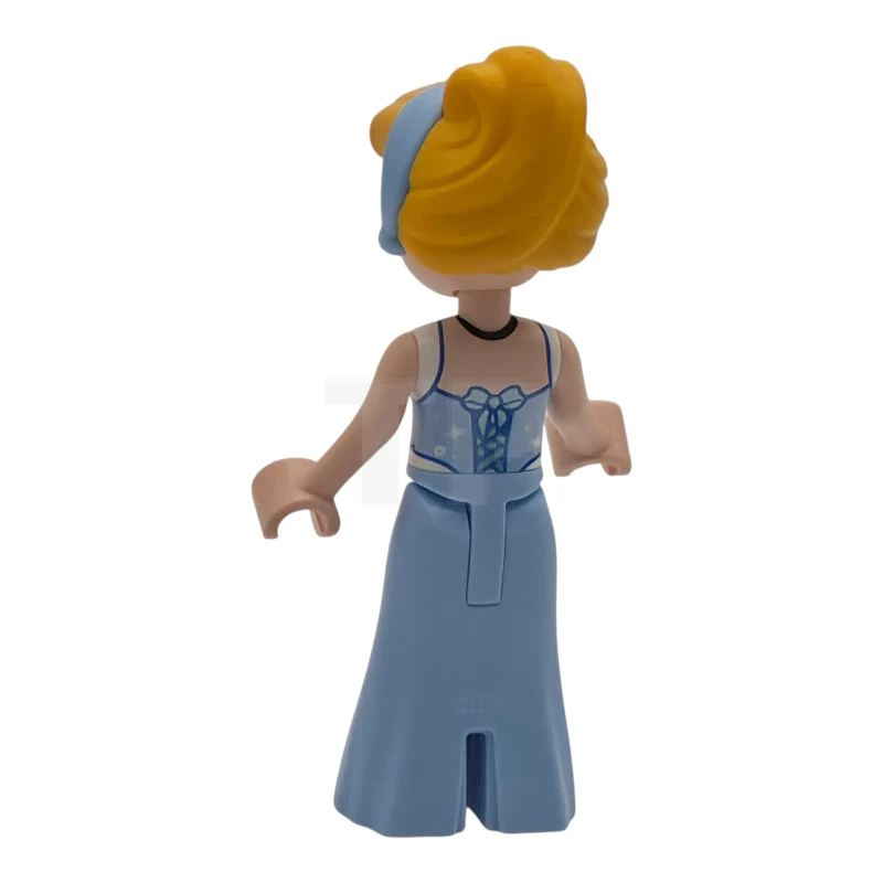 LEGO&reg; dp245 Cinderella - Bright Light Blue and Metallic Light Blue Dress, Bright Light Orange Hair, Reddish Brown Eyebrows