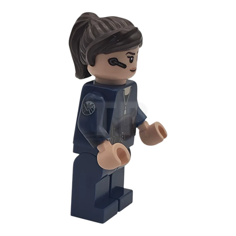 LEGO&reg; sh1129 Maria Hill - Dark Blue Suit, Printed Arms