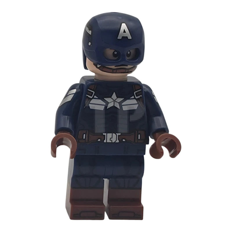LEGO&reg; sh1128 Captain America - Dark Blue Suit, Printed Arms