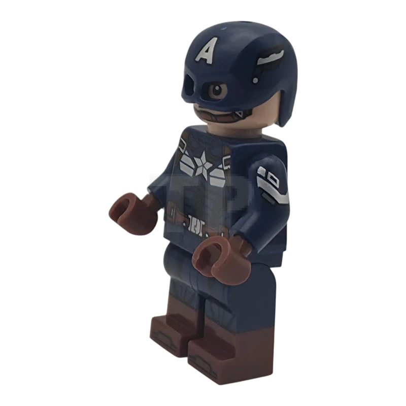 LEGO&reg; sh1128 Captain America - Dark Blue Suit, Printed Arms
