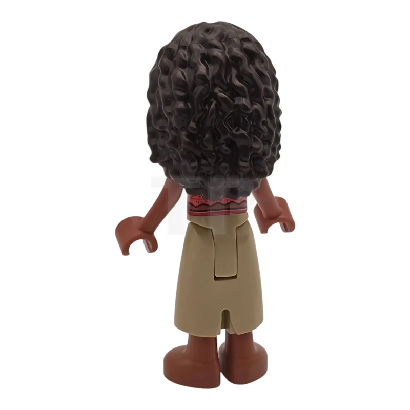 LEGO&reg; moa011 Moana (Sienna) - Mini Doll, Coral and White Strapless Top, Tan Long Skirt with Dark Tan Hems, Dark Brown Hair Long Full Curly