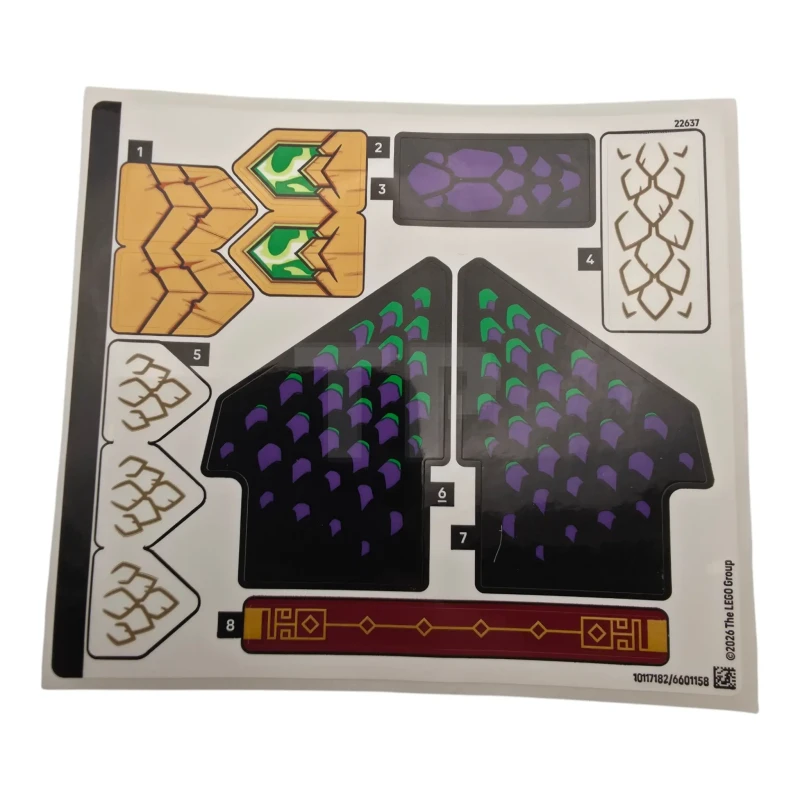 LEGO&reg; 6601158 - Sticker Sheet for Set 71872 - (10117182/6601158)