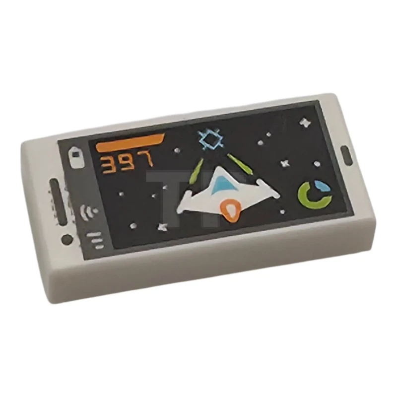 LEGO&reg; 6599846 - 3069pb1498 - Carreau 1 x 2 avec motif « Jeu vidéo » et emplacement pour téléphone portable / smartphone