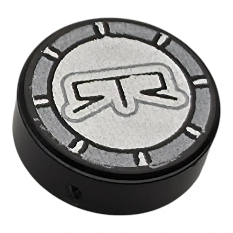 LEGO&reg; 6614287 - 98138pb474 - Tegel, rond 1 x 1 met zilveren en donkerzilveren RTR-logopatroon