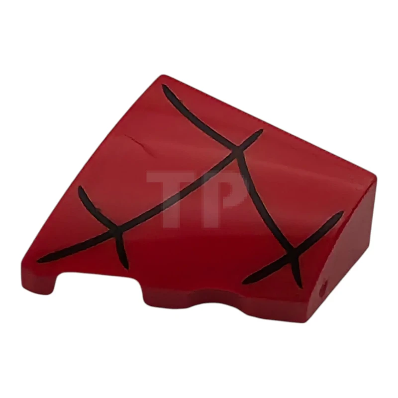 LEGO&reg; 6627569 - 5095pb019 - Cuña de 2 x 2 x 2/3, izquierda, con diseño de telaraña negra