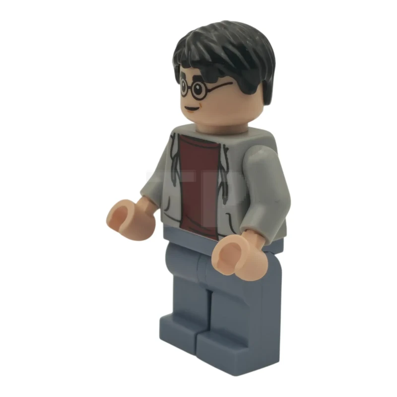 LEGO&reg; hp631 Harry Potter - Light Bluish Gray Hoodie Open, Sand Blue Legs