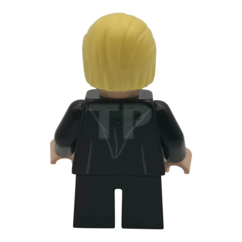 LEGO&reg; hp622 Draco Malfoy - Black Slytherin Robe and Short Legs, Grin / Surprised