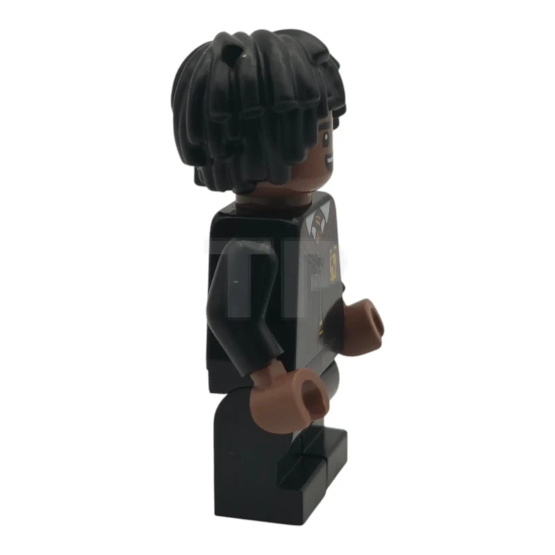 LEGO&reg; hp619 Lee Jordan - Gryffindor Robe Clasped, Black Medium Legs, Hair Short Layered Mop Top