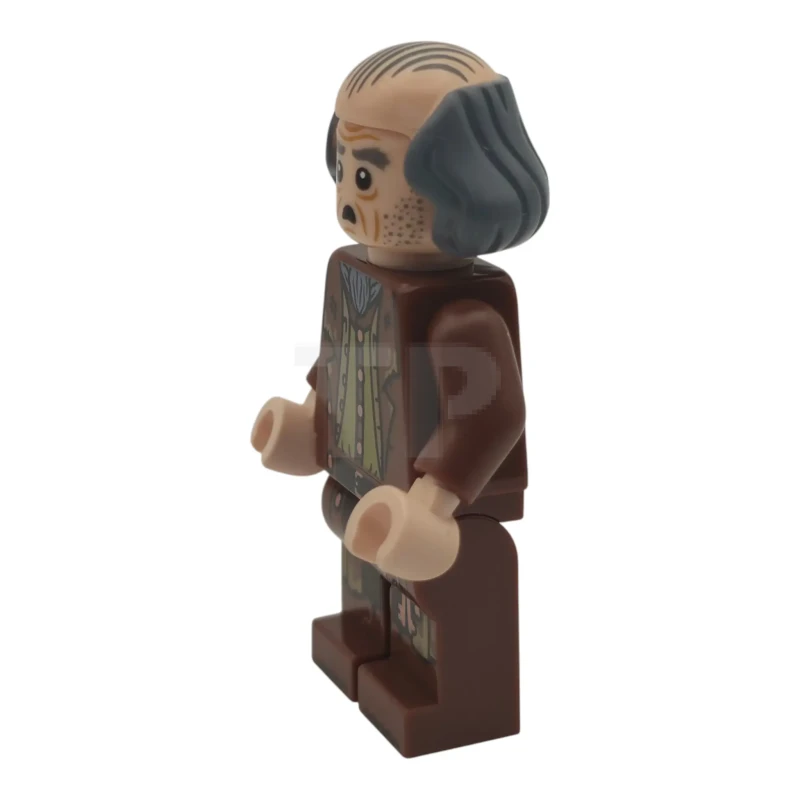 LEGO&reg; hp621 Argus Filch - Bald on Top, Reddish Brown Coat, Dark Tan Vest, Olive Green Shirt