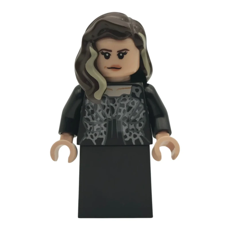 LEGO&reg; hp635 Narcissa Malfoy - Dress with Dark Silver Highlights, Black Skirt, Smile