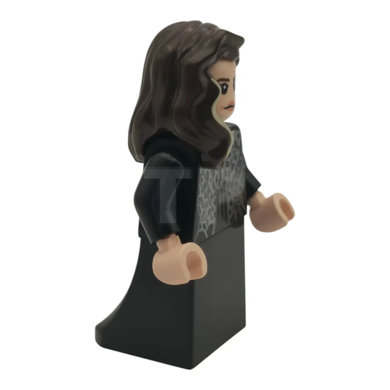 LEGO&reg; hp635 Narcissa Malfoy - Dress with Dark Silver Highlights, Black Skirt, Smile