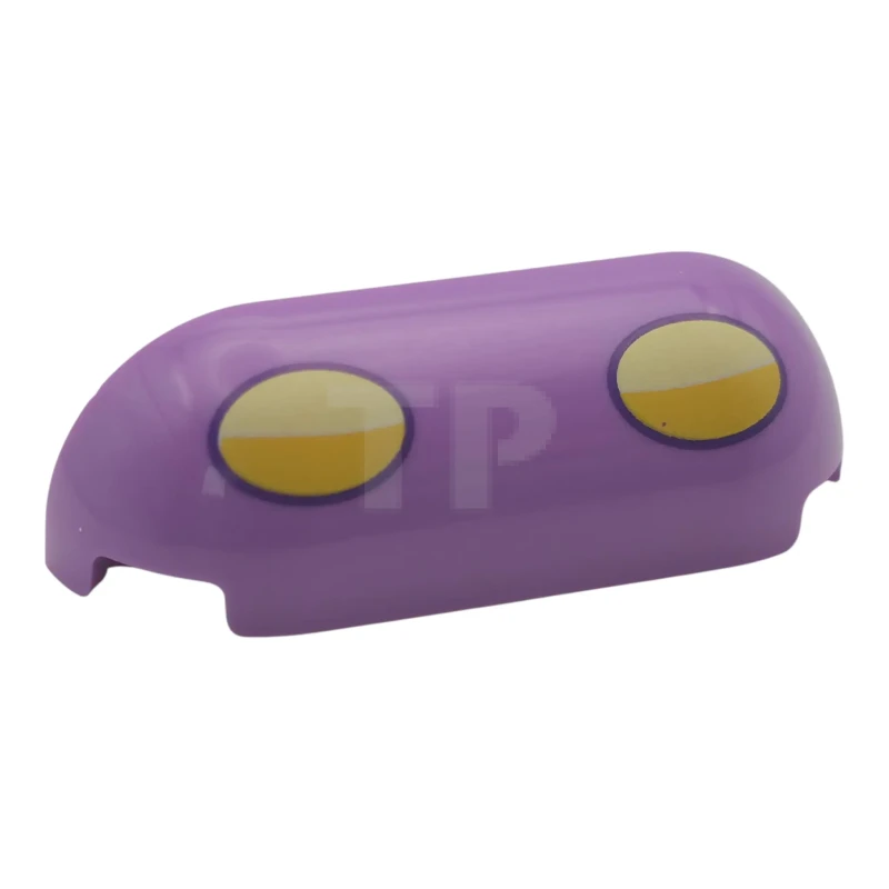LEGO&reg; 6600889 - 4045pb04 - Pendiente, pieza curvada de 1 x 4 con extremos redondeados y diseño de faros amarillos y amarillo claro brillante