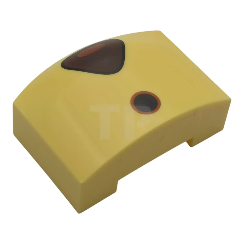 LEGO&reg;  - 5787pb006 - Tile 3 x 4 x 1 1/3 Triple Curved with Nose and Circle Mouth Pattern (Bingo)
