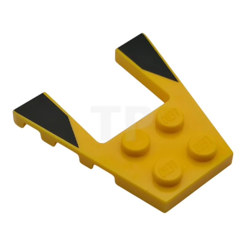 LEGO&reg;  - 43719pb02 - Plate 4 x 4 Wedge with Cutout and Diagonal Panels Pattern