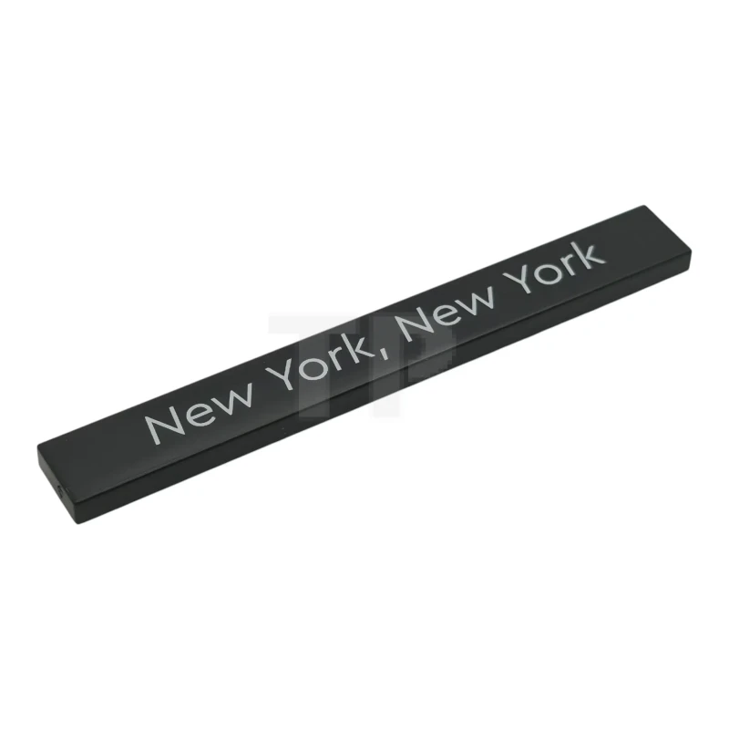 LEGO&reg; 6585142 - 4162pb340 - Tile 1 x 8 with White 'New York, New York' Pattern