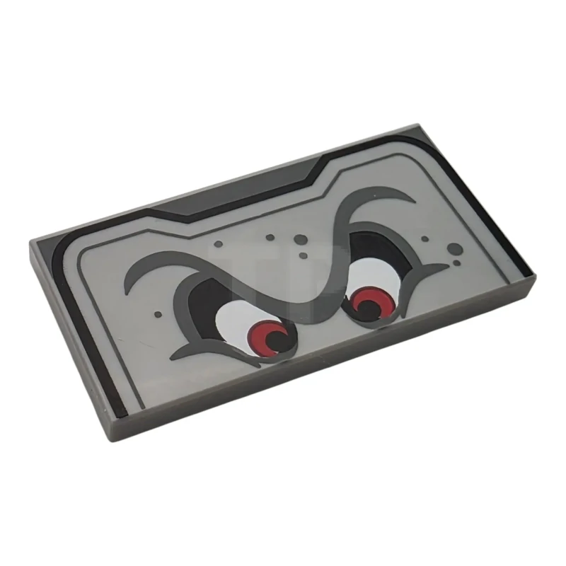 LEGO&reg; 6540233 - 87079pb1553 - Tile 2 x 4 with Angry Eyes Pattern (Super Mario Thwomp Upper Face)