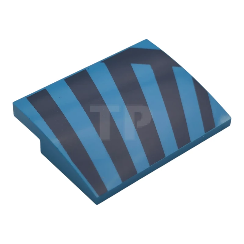 LEGO&reg; 6611317 - 8235pb004 - Slope 3 x 4 x 2/3 Curved with Diagonal Stripes Pattern