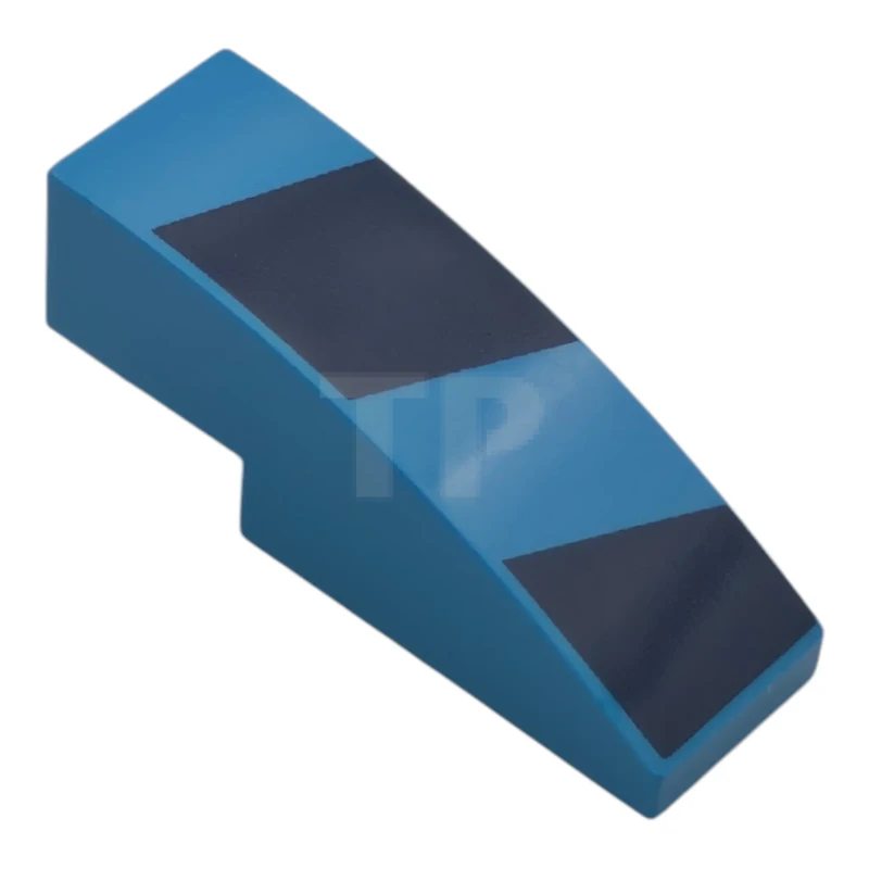 LEGO&reg; 6611242 - 50950pb189 - Slope 3 x 1 Curved with Diagonal Stripes Pattern