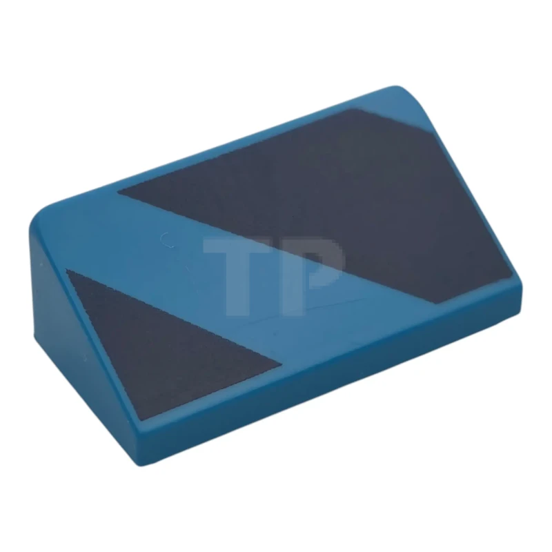 LEGO&reg; 6611243 - 85984pb514 - Slope 30 1 x 2 x 2/3 with Dark Blue Diagonal Stripes Pattern