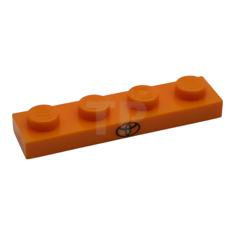 LEGO&reg; 6614373 - 3710pb005 - Plate 1 x 4 with Black Toyota Logo Pattern