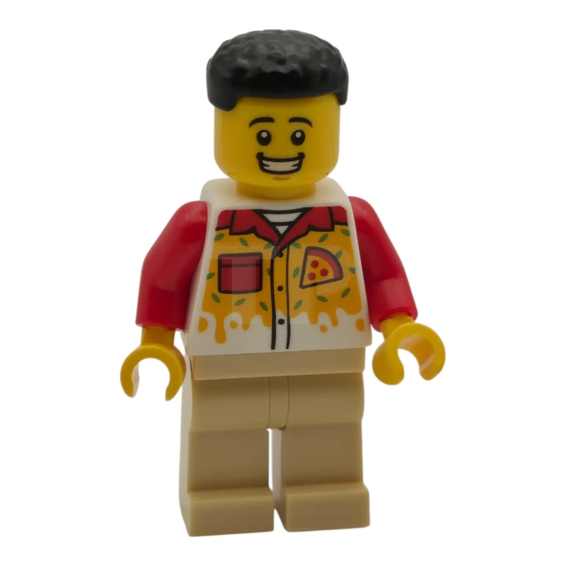 LEGO&reg; cty2017 Pizza Chef - Male, Tan Legs, Black Hair