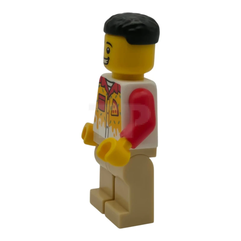 LEGO&reg; cty2017 Pizza Chef - Male, Tan Legs, Black Hair