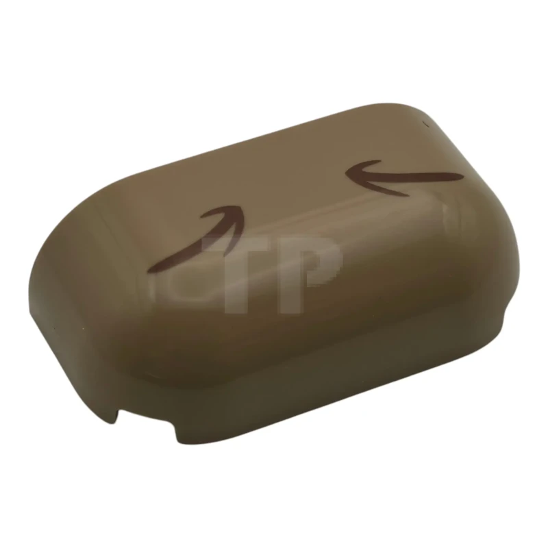 LEGO&reg; 6597927 - 7525pb02 - Steen, afgeronde hoeken, 2 x 4, dubbel, zonder noppen, met roodbruin patroon van gebogen pijlen (HP Mandrake met gesloten ogen)