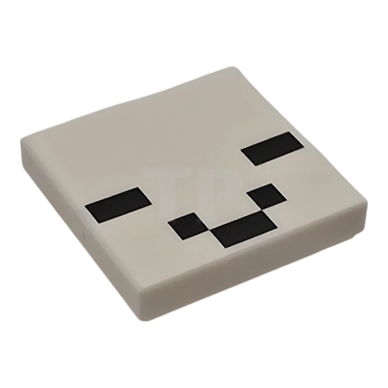 LEGO&reg; 6600949 - 11203pb144 - Tile, Modified 2 x 2 Inverted with Black Squares and Rectangles Pattern (Minecraft Hydrated Ghast Face)