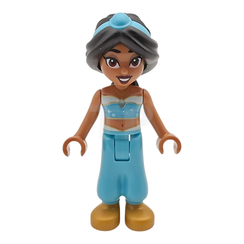 LEGO&reg; dp241 Jasmine - Top with Sparkles and Gold Trim, Open Mouth, Plain Tiara