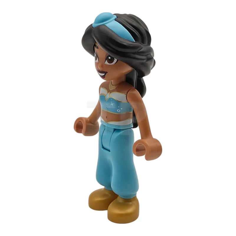 LEGO&reg; dp241 Jasmine - Top with Sparkles and Gold Trim, Open Mouth, Plain Tiara