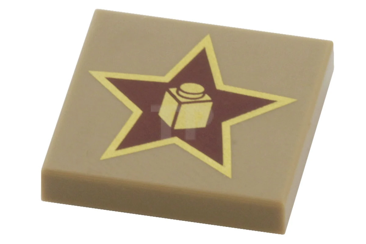 LEGO&reg; 6023265 - 3068pb0655 - Tile 2 x 2 with Star Pattern