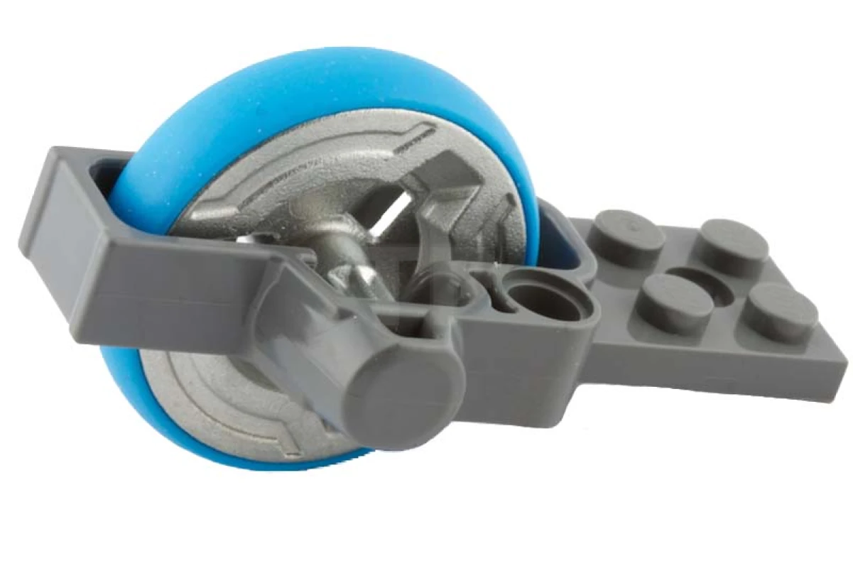 LEGO&reg; 6021353 - 11125c01 - Flywheel Plate 2 x 8 with Metal Fly Wheel and Tire, Complete Assembly (Chima Rip Cord Base)